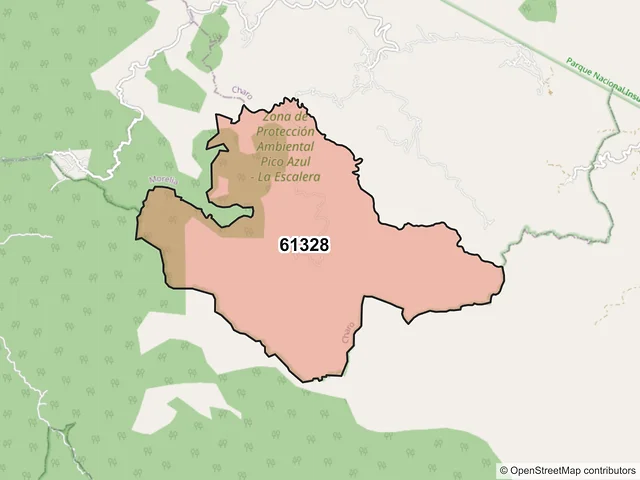 Mapa del código postal 61328, Charo, Michoacán de Ocampo
