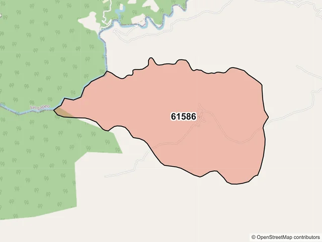 Mapa del código postal 61586, Juárez, Michoacán de Ocampo