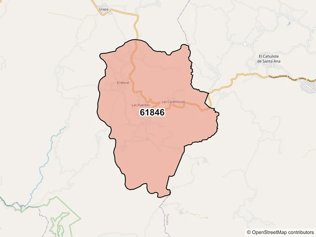 Mapa del código postal 61846, Ario, Michoacán de Ocampo