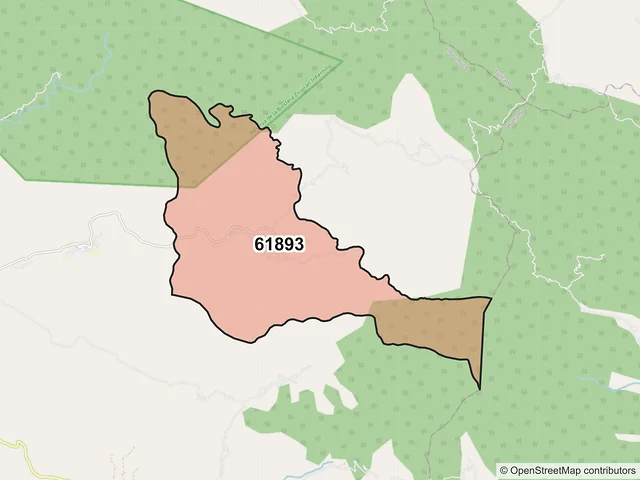 Mapa del código postal 61893, Churumuco, Michoacán de Ocampo