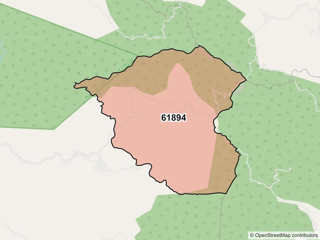 Mapa del código postal 61894, Churumuco, Michoacán de Ocampo