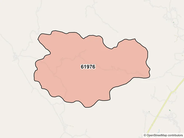 Mapa del código postal 61976, Huetamo, Michoacán de Ocampo