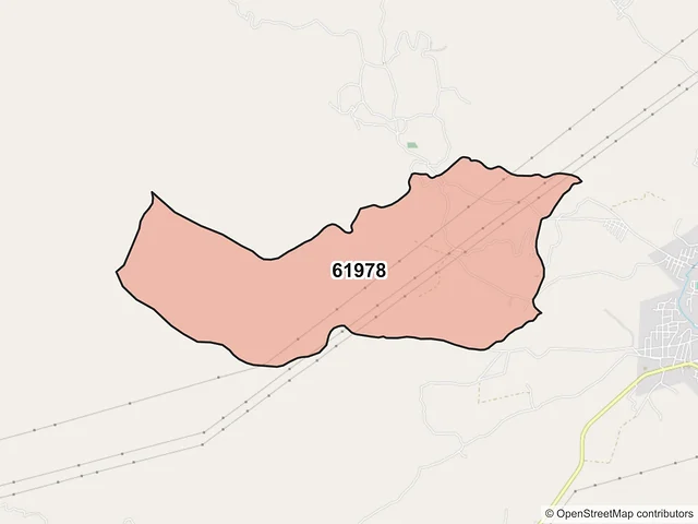 Mapa del código postal 61978, Huetamo, Michoacán de Ocampo