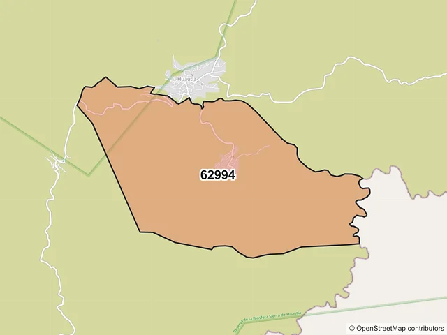 Mapa del código postal 62994, Tlaquiltenango, Morelos
