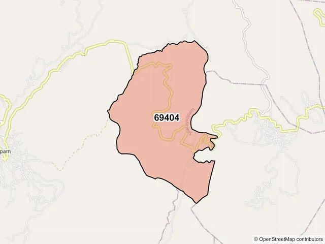 Mapa del código postal 69404, Silacayoápam, Oaxaca