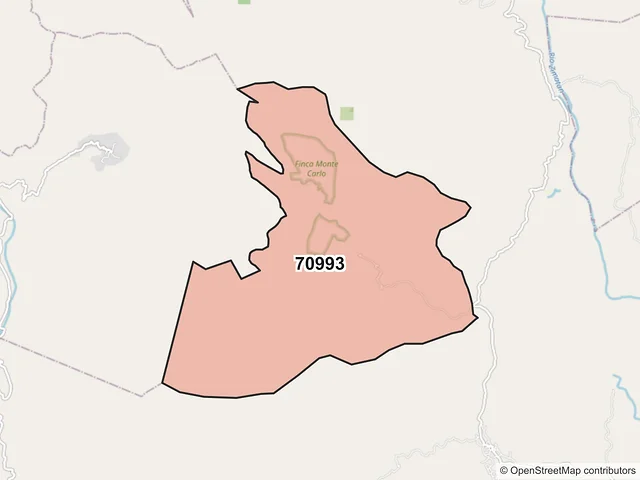 Mapa del código postal 70993, San Miguel del Puerto, Oaxaca