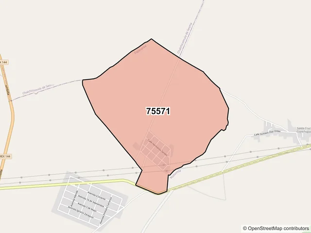 Mapa del código postal 75571, Esperanza, Puebla