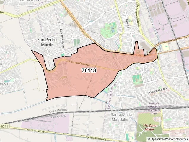 Mapa del código postal 76113, Querétaro, Querétaro
