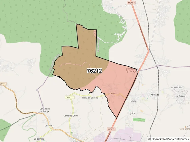 Mapa del código postal 76212, Querétaro, Querétaro