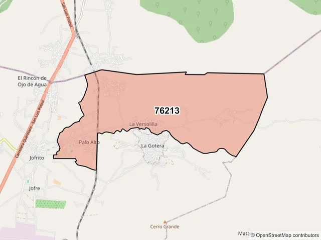 Mapa del código postal 76213, Querétaro, Querétaro