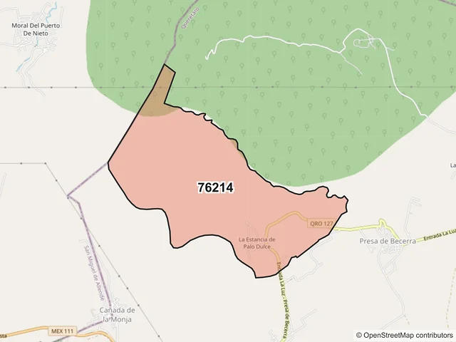 Mapa del código postal 76214, Querétaro, Querétaro