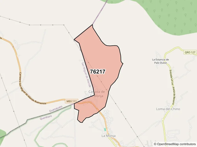 Mapa del código postal 76217, Querétaro, Querétaro