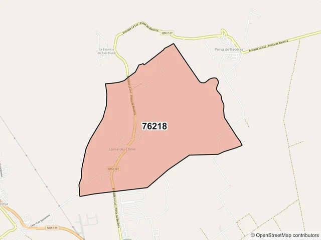 Mapa del código postal 76218, Querétaro, Querétaro