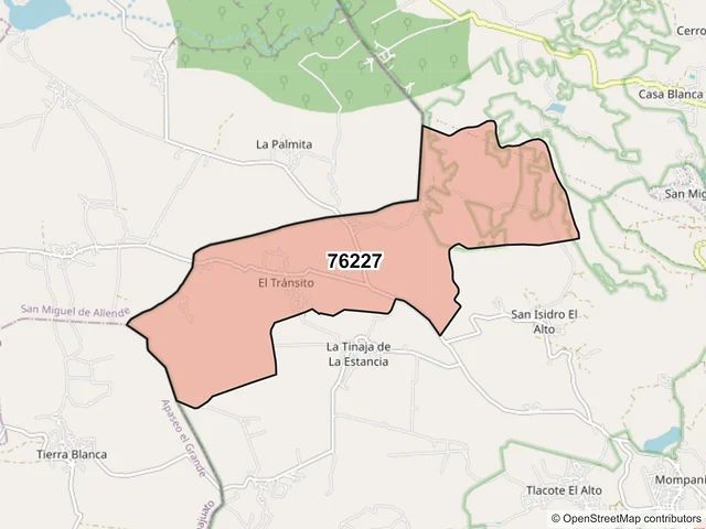 Mapa del código postal 76227, Querétaro, Querétaro