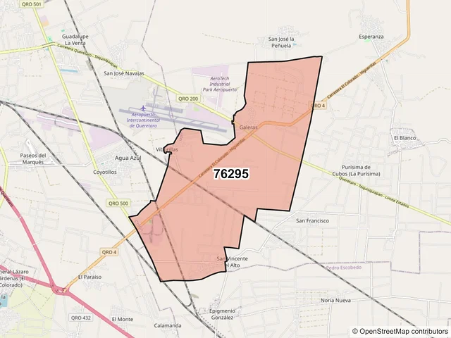 Mapa del código postal 76295, Colón, Querétaro