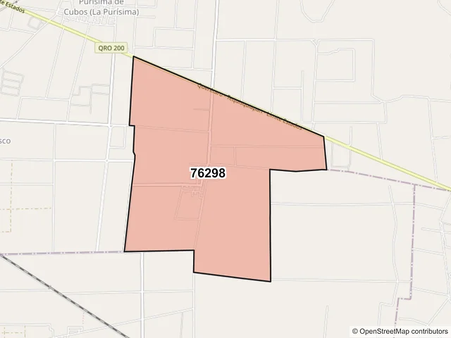 Mapa del código postal 76298, Colón, Querétaro