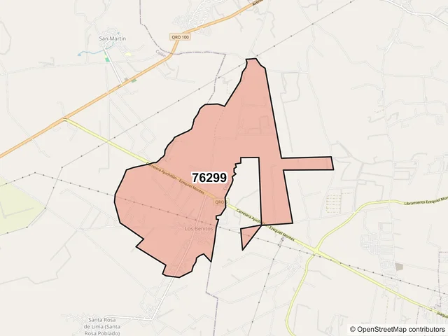 Mapa del código postal 76299, Colón, Querétaro