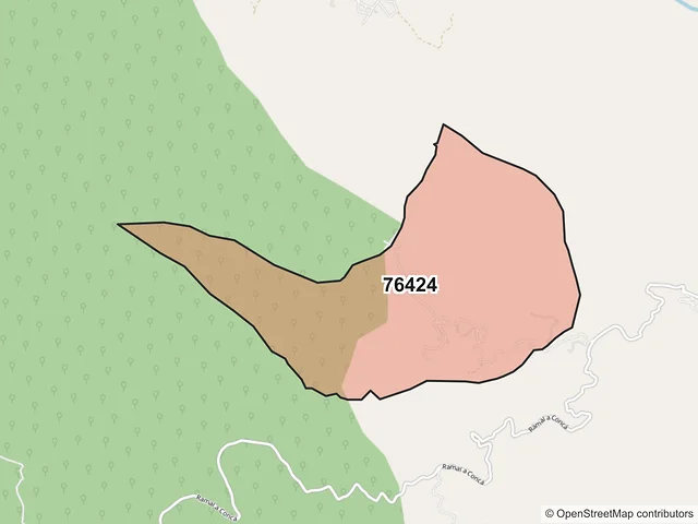 Mapa del código postal 76424, Arroyo Seco, Querétaro