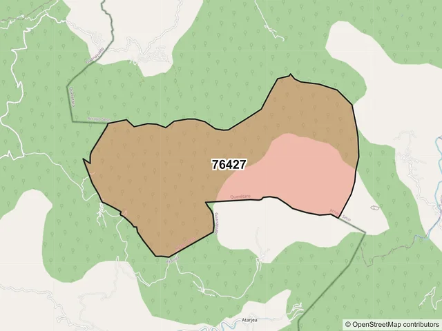 Mapa del código postal 76427, Arroyo Seco, Querétaro
