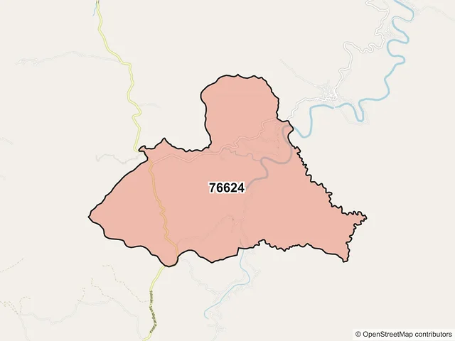 Mapa del código postal 76624, Tolimán, Querétaro