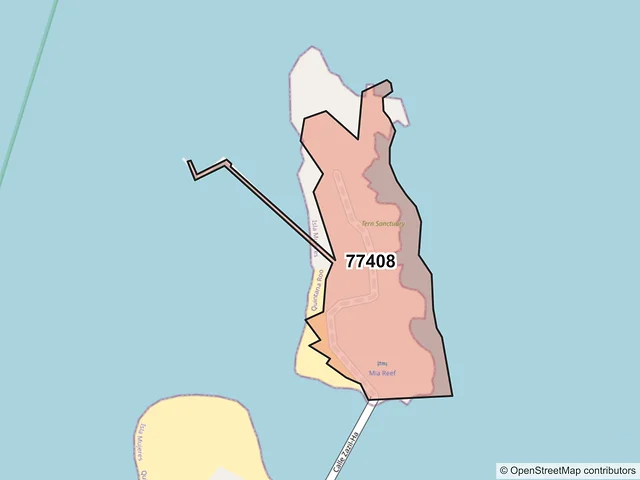 Mapa del código postal 77408, Isla Mujeres, Quintana Roo