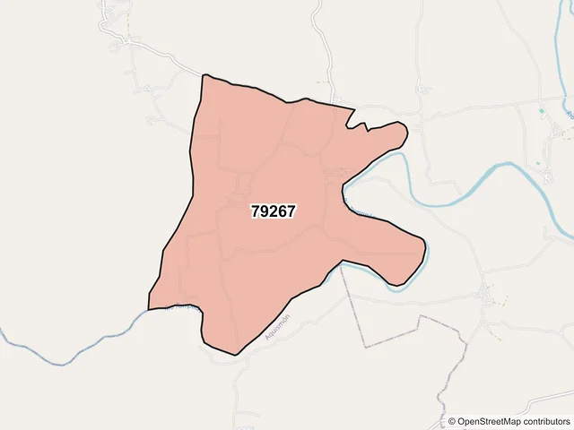 Mapa del código postal 79267, Ciudad Valles, San Luis Potosí