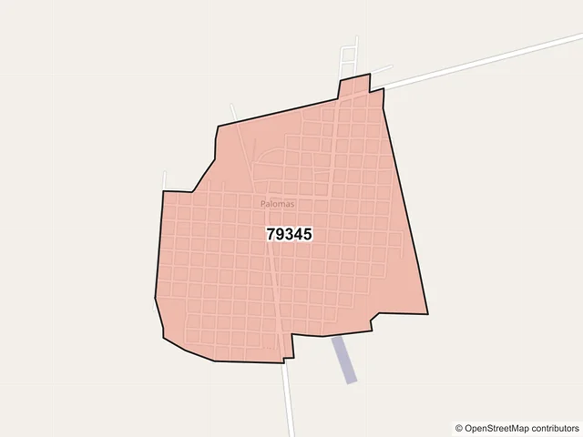 Mapa del código postal 79345, Ciudad del Maíz, San Luis Potosí