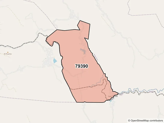 Mapa del código postal 79390, Cárdenas, San Luis Potosí