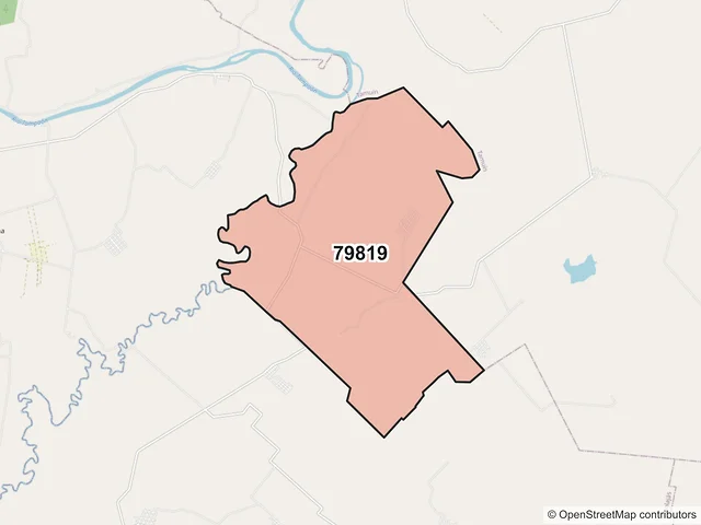 Mapa del código postal 79819, Tanlajás, San Luis Potosí
