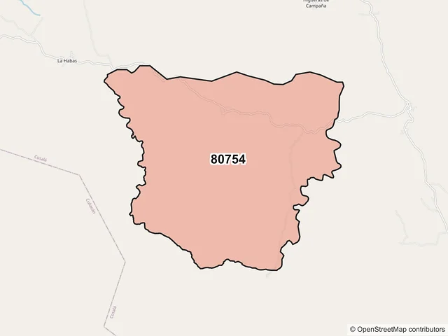Mapa del código postal 80754, Cosalá, Sinaloa