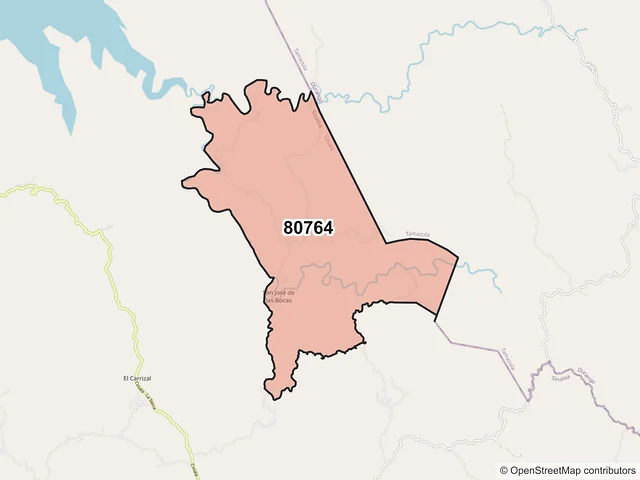 Mapa del código postal 80764, Cosalá, Sinaloa