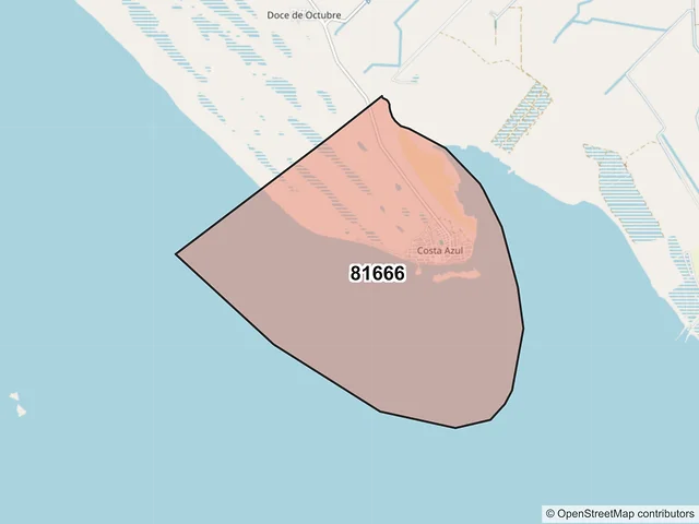 Mapa del código postal 81666, Angostura, Sinaloa