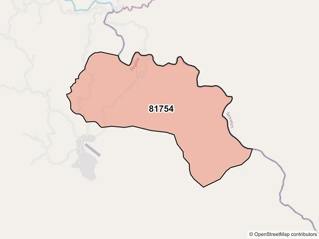 Mapa del código postal 81754, Choix, Sinaloa