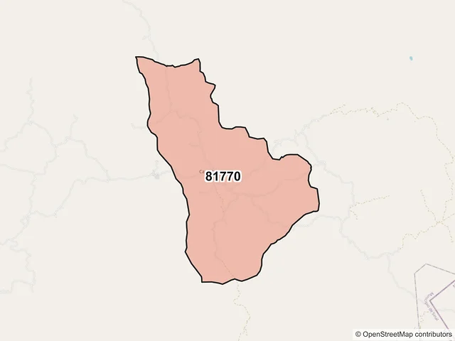 Mapa del código postal 81770, Choix, Sinaloa