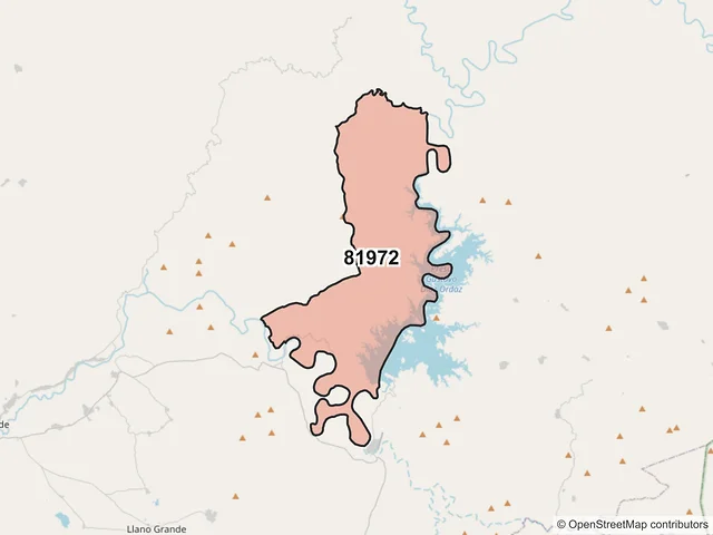 Mapa del código postal 81972, Sinaloa, Sinaloa
