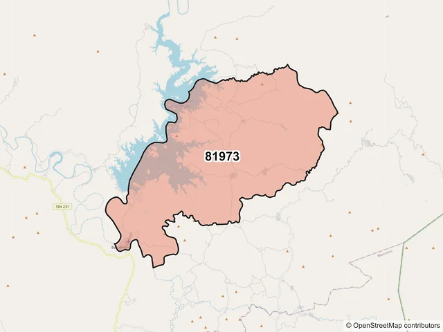 Mapa del código postal 81973, Sinaloa, Sinaloa
