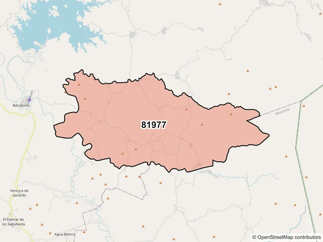 Mapa del código postal 81977, Sinaloa, Sinaloa