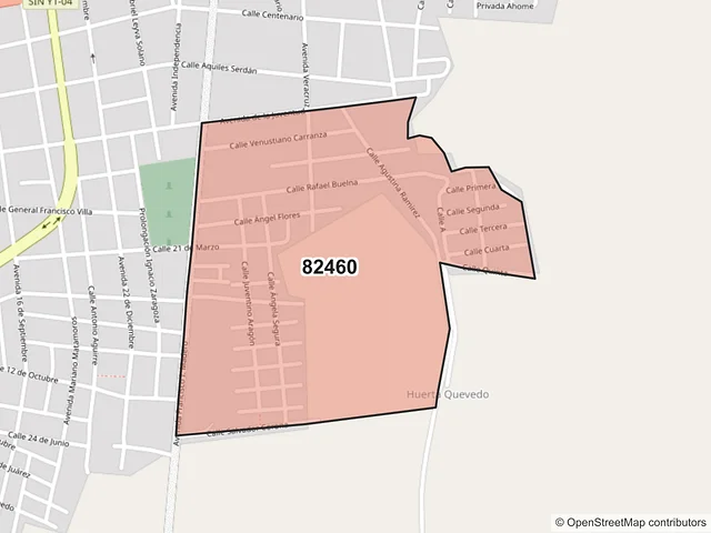 Mapa del código postal 82460, Escuinapa, Sinaloa