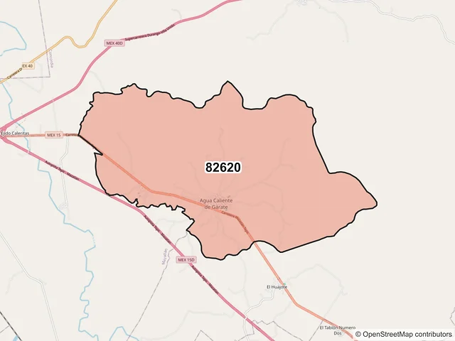 Mapa del código postal 82620, Concordia, Sinaloa