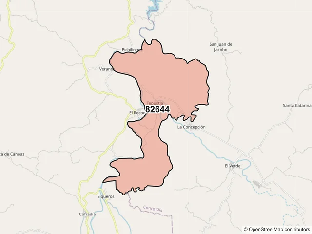 Mapa del código postal 82644, Concordia, Sinaloa