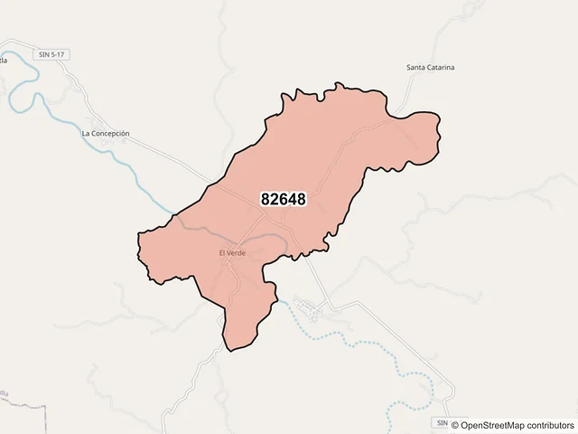 Mapa del código postal 82648, Concordia, Sinaloa