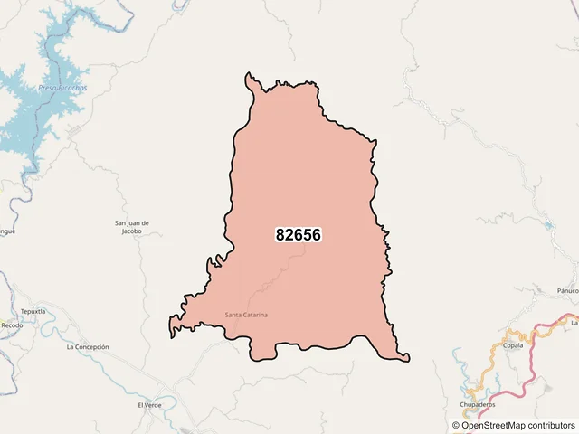 Mapa del código postal 82656, Concordia, Sinaloa