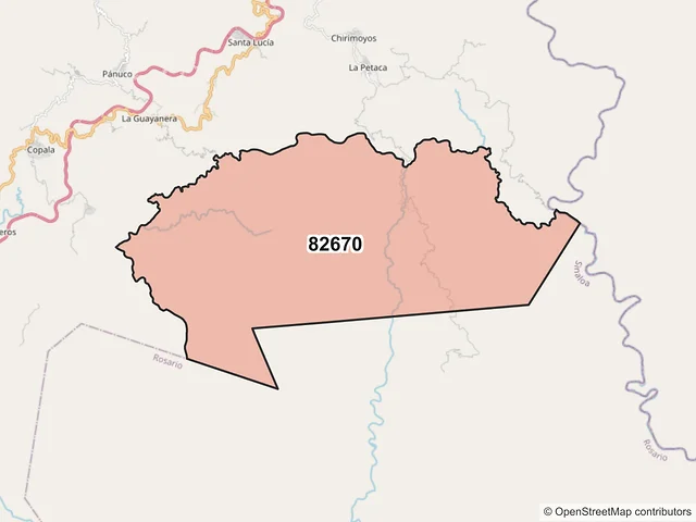 Mapa del código postal 82670, Concordia, Sinaloa