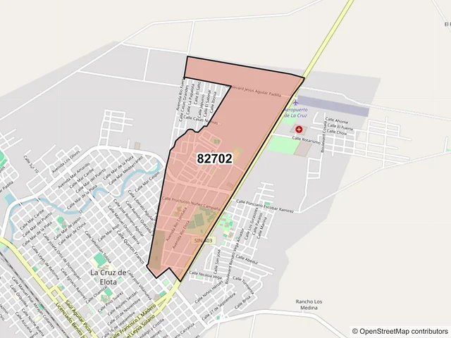 Mapa del código postal 82702, Elota, Sinaloa