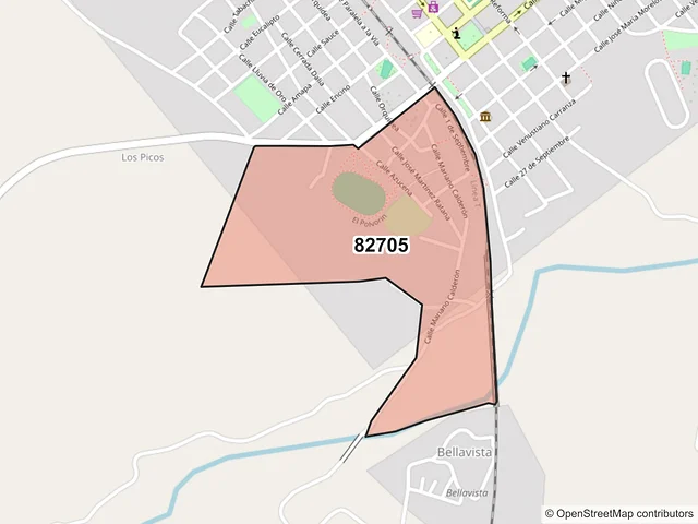 Mapa del código postal 82705, Elota, Sinaloa