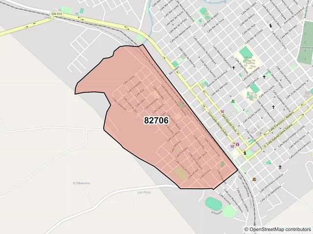 Mapa del código postal 82706, Elota, Sinaloa