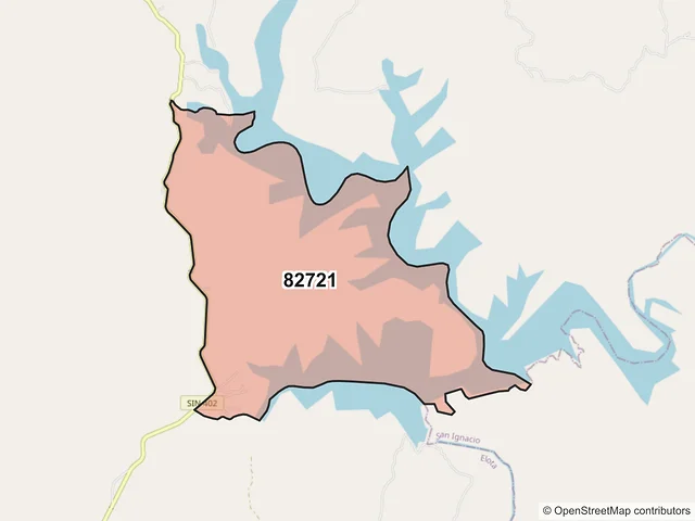 Mapa del código postal 82721, Elota, Sinaloa