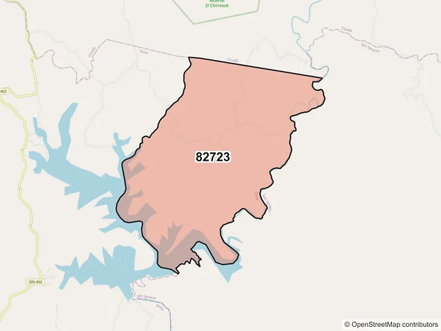 Mapa del código postal 82723, Elota, Sinaloa