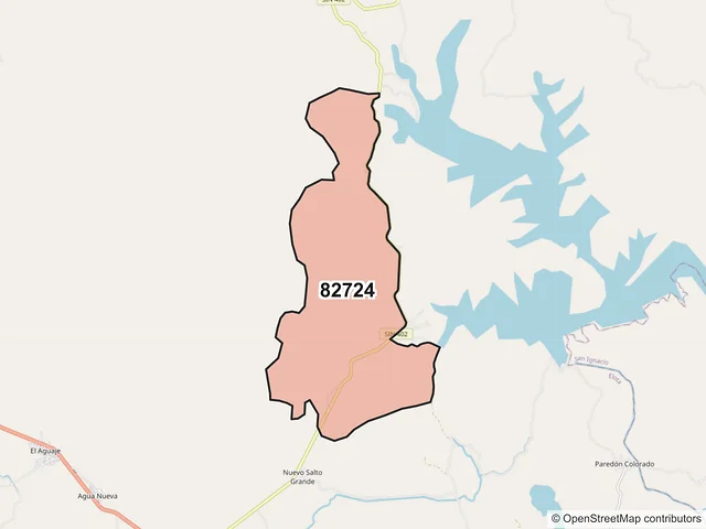 Mapa del código postal 82724, Elota, Sinaloa