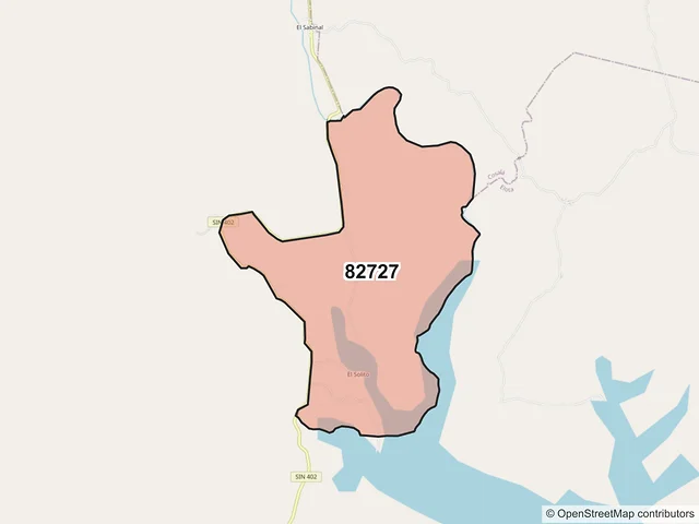Mapa del código postal 82727, Elota, Sinaloa